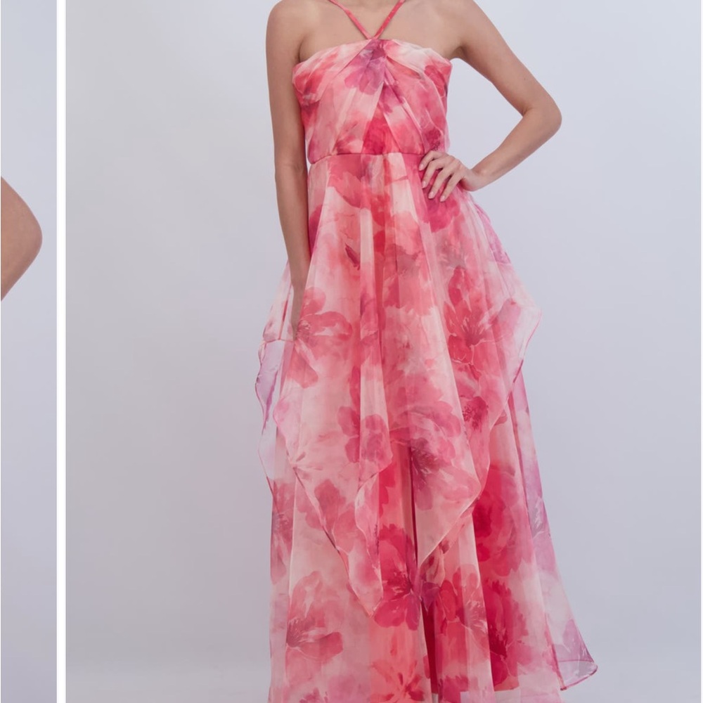 Eliza J Pink Floral Dress